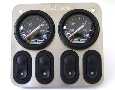 Ridetech Control Panel, Quad Paddle Switch Type, Pressure Gauge, Each - 31194000