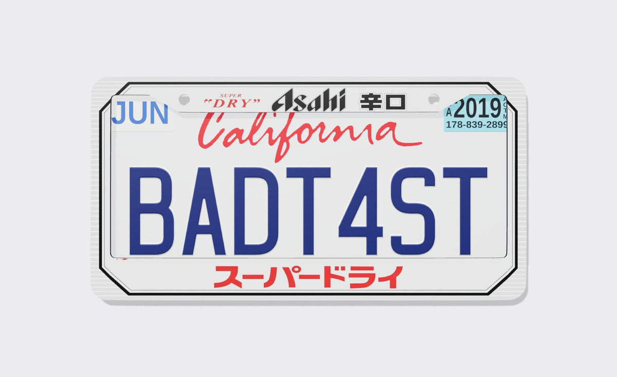 Asahi License Plate Frame