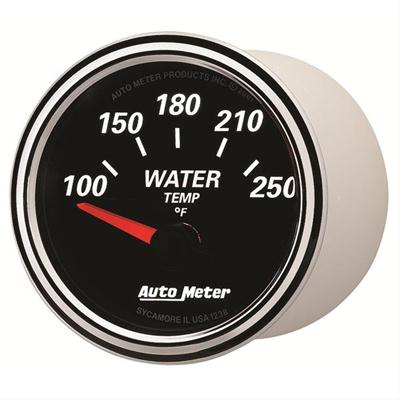 AutoMeter Gauge, Water Temperature, Designer Black II, 100-250 Degrees F, 2 1/16 in., Analog - 1238