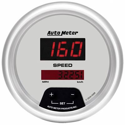 AutoMeter Gauge, Speedometer, Ultra Lite, Digital, 3 3/8 in., 0-160 mph, Each - 6588