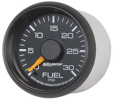 AutoMeter Gauge, Factory Match, Analog, Fuel Pressure, 0-30 psi, 2 1/16 in., Black Face, Each - 8360