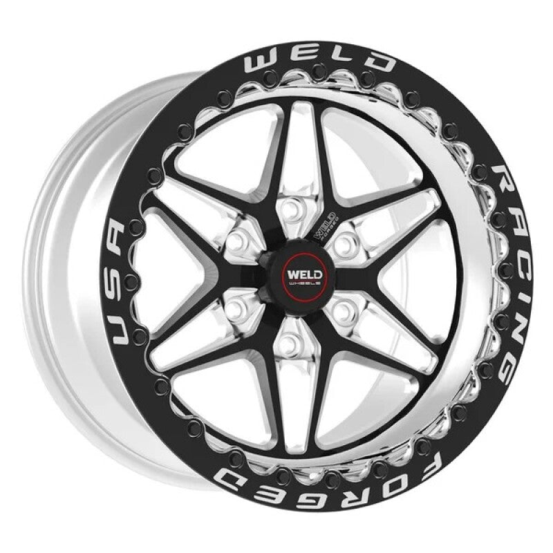 Weld S81 17x10 / 5x112 7.3BS / (+46mm) BLK 3.18ID Med Pad-SBL-Black