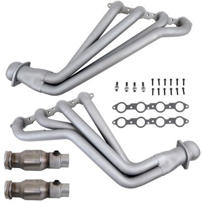 BBK Performance Headers, Long Tube with Cats, Steel, Titanium Ceramic Coating, Chevy, LS, Pair - 4021