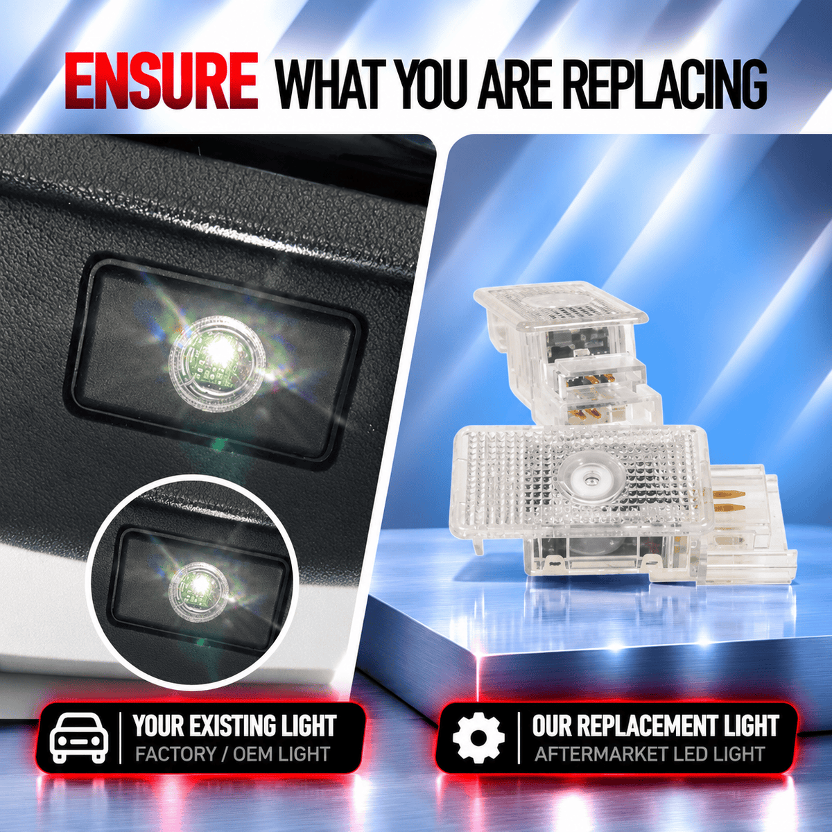 Buick Allure (Canada) Premium Door Puddle Lights Various Designs - 2005-2010