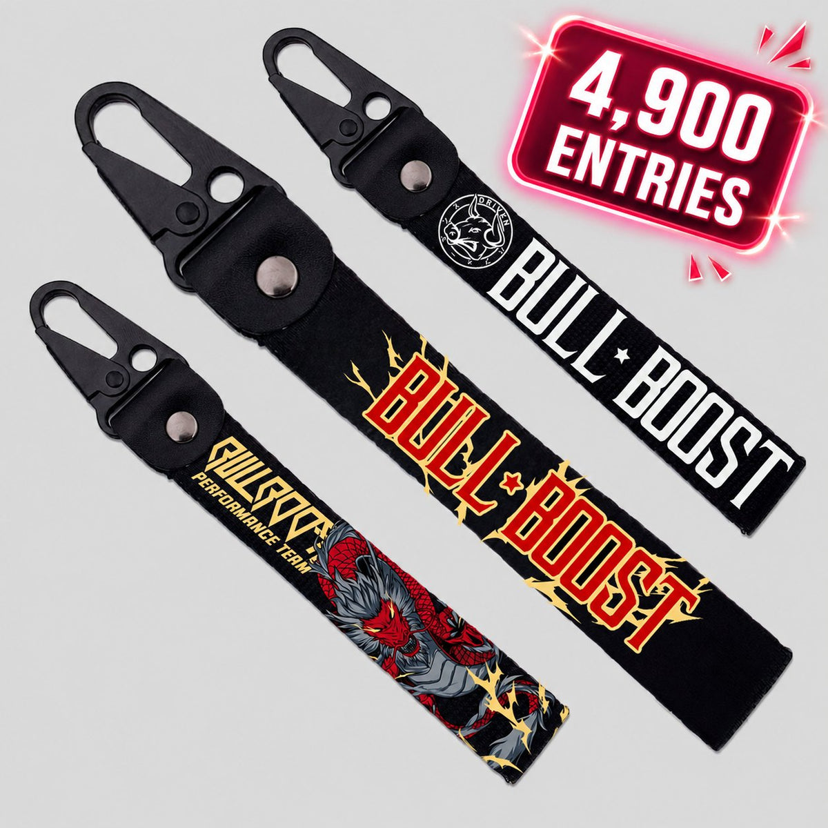 Bull Boost BBP® Street Race Keychain (3PACK) 4900 ENTRIES