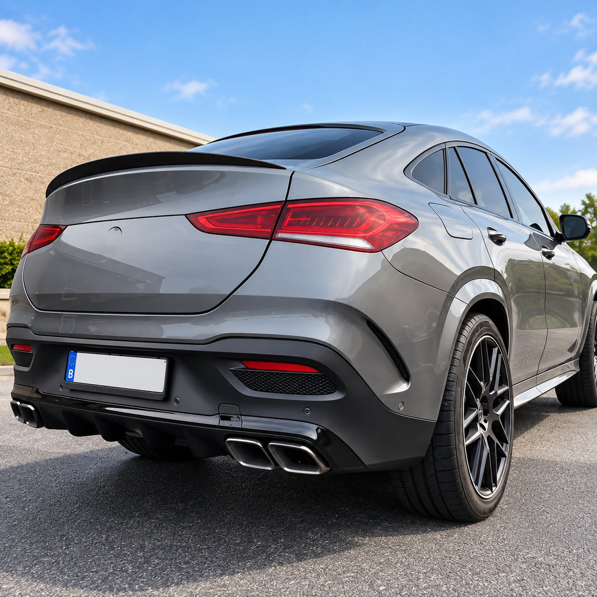 Bull Boost Carbon Fiber Rear Trunk Lip Spoiler for Mercedes Benz C167 GLE350 GLE450 GLE63 AMG