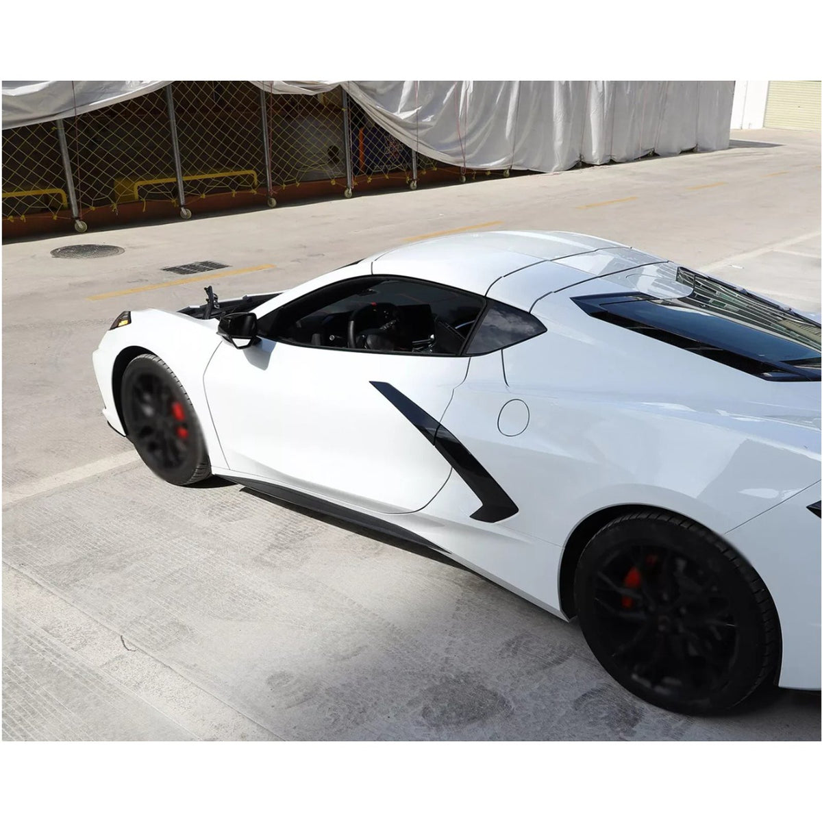 Bull Boost Carbon Fiber Side Skirt Trim Strip for Chevrolet Corvette C8 Stingray Coupe - image 2