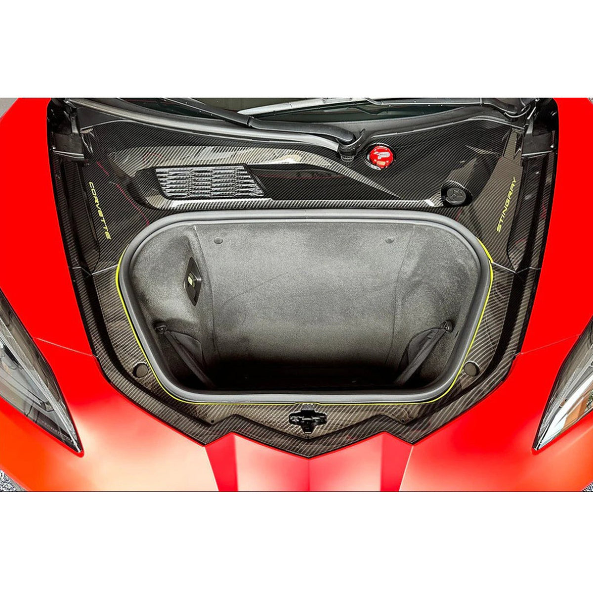 Bull Boost Dry Carbon Fiber Front Frunk Cover Trim Replacement for Chevrolet Corvette C8 Z06 Z51 Stingray - image 3