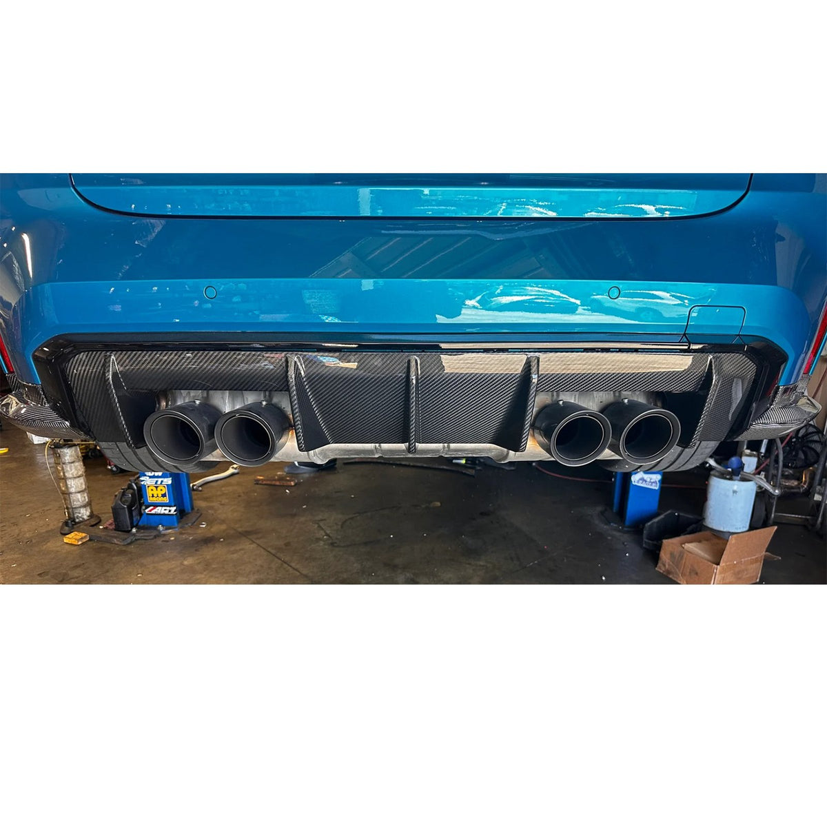 Bull Boost M Performance Style Carbon Fiber Rear Diffuser for BMW G80 M3 G82 G83 M4 - image 5