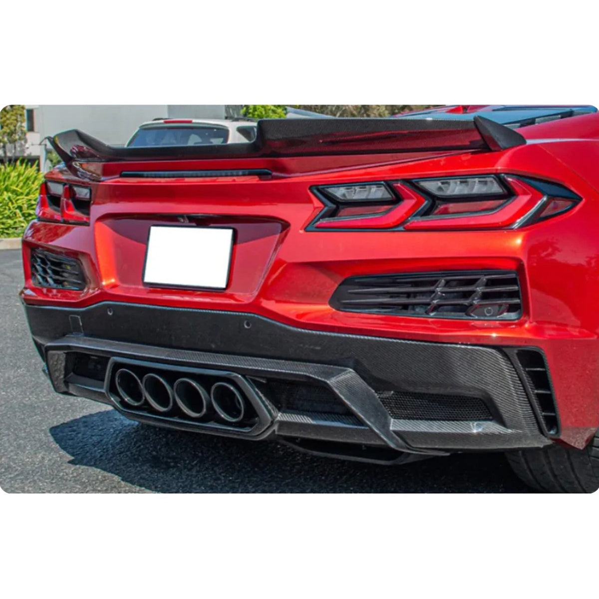 Bull Boost OE Style Dry Carbon Fiber Rear Bumper Diffuser for Chevrolet Corvette C8 Z06 E-Ray