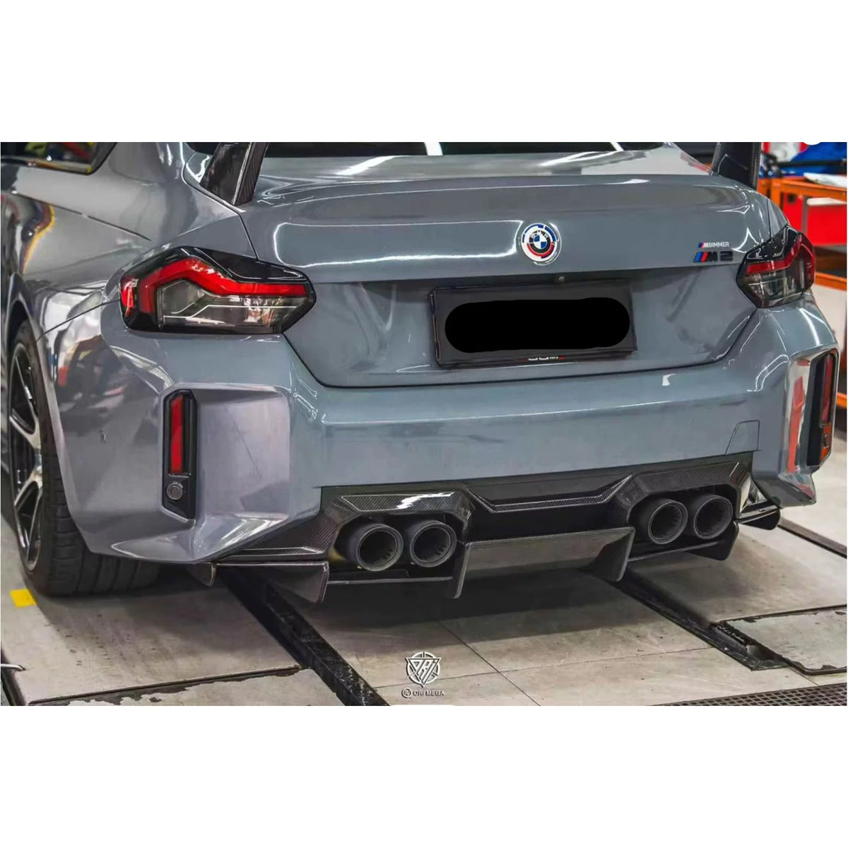 Bull Boost Pre-Preg Carbon Fiber Rear Undertray Diffuser V2 for BMW G87 M2 - image 3