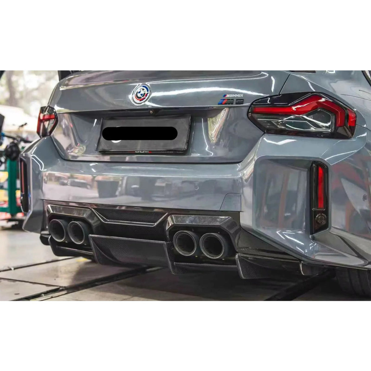 Bull Boost Pre-Preg Carbon Fiber Rear Undertray Diffuser V2 for BMW G87 M2