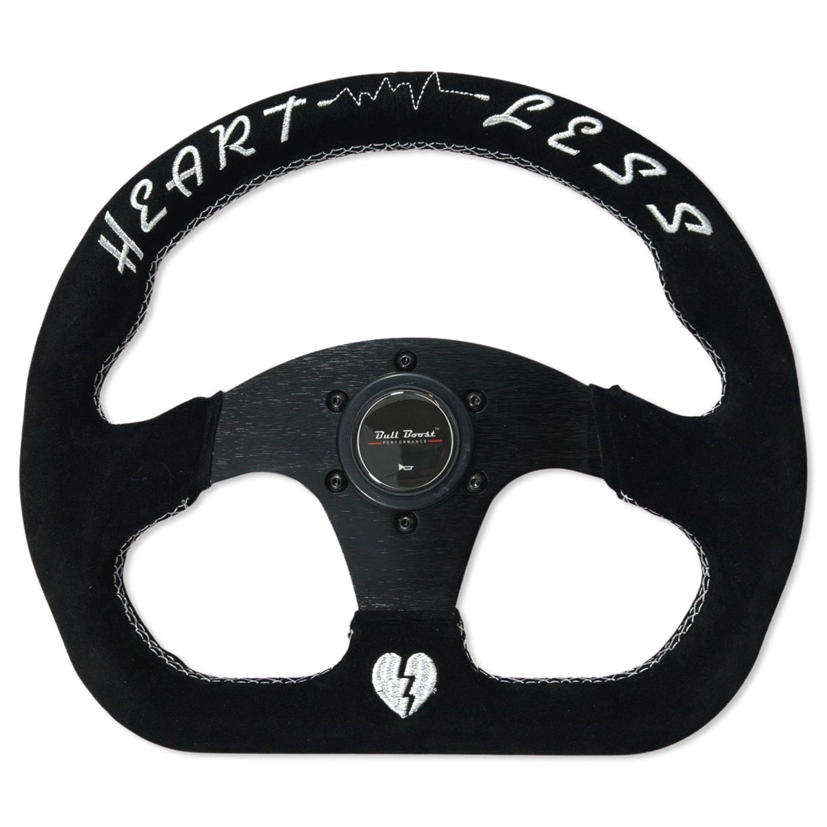 Bull Boost Quadro Flat Racing Steering Wheel + Hub Adapter Boss Kit for Civic, Del Sol, Integra - image 2