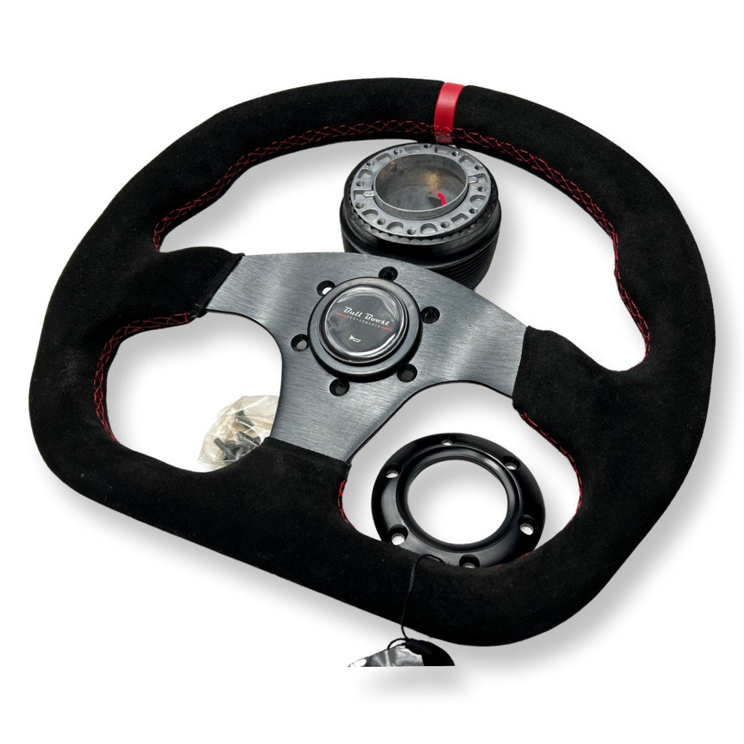 Bull Boost Steering Wheel + Hub Adapter Kit For Mitsubishi Eclipse Lancer Galant Mirage - image 2