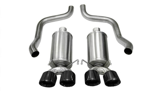 Corsa Performance 05-08 Chevrolet Corvette C6 6.0L V8 Black Xtreme Axle-Back Exhaust