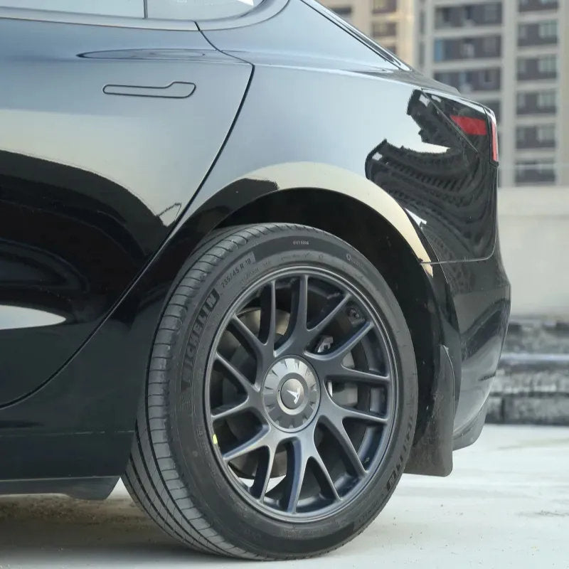 Teskay Tesla Model 3 Highland Wheel Center Caps - 18/19 inch ABS Hub Caps - Full Coverage Protection & Easy Snap-On Installation
