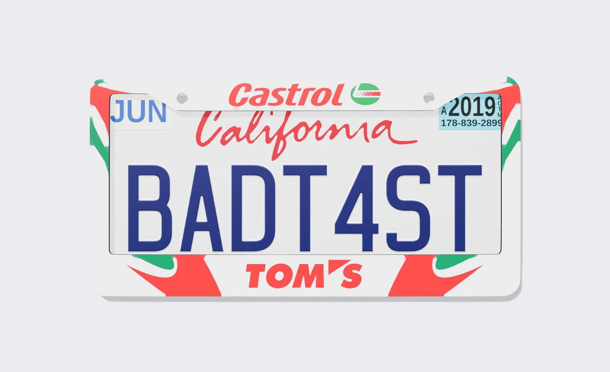 Castrol TOM'S  License Plate Frame