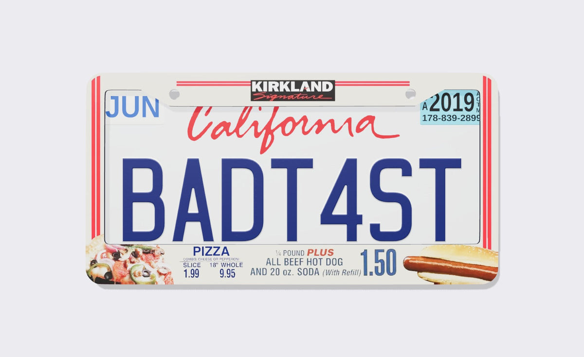 Costco "Hot Dog" License Plate Frame