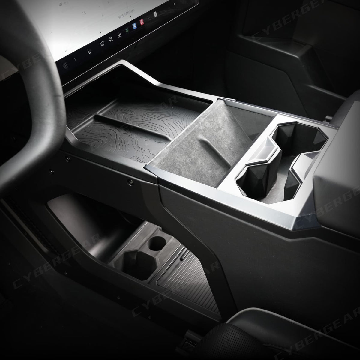 CyberGearco Center Console Organizer Shelf Cybertruck Interior Storage Expansion Kit - image 2