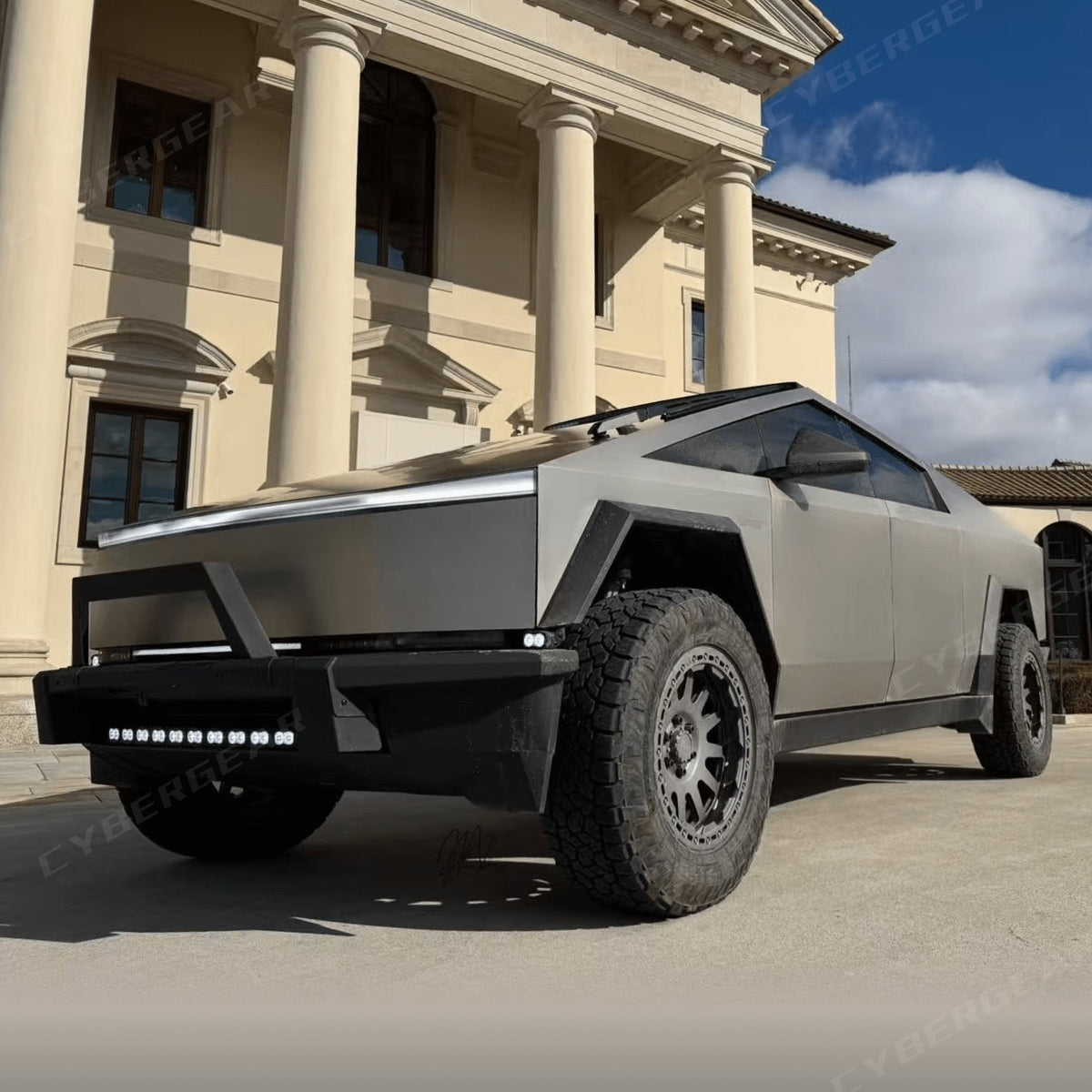 CyberGearco Cybertruck Bull Bar Front Bumper Guard Push Bar - image 2