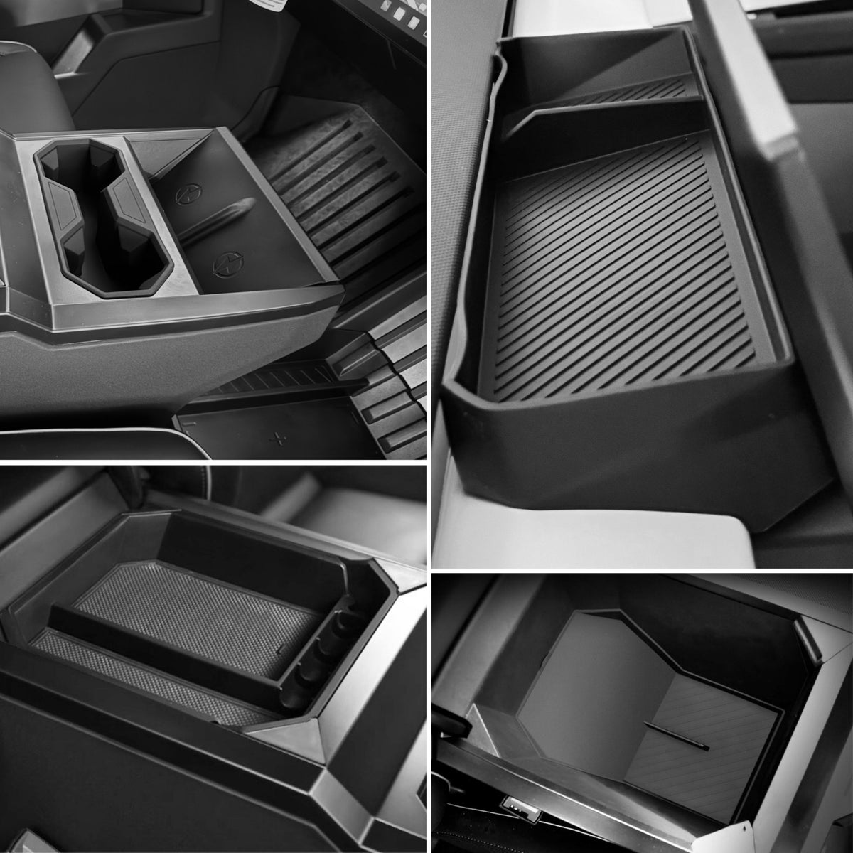 CyberGearco Tesla Cybertruck Center Console Organizer Storage Solution Set