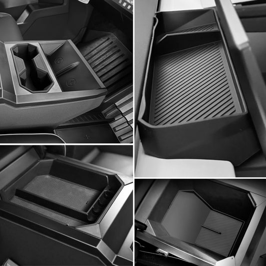 CyberGearco Tesla Cybertruck Center Console Organizer Storage Solution Set