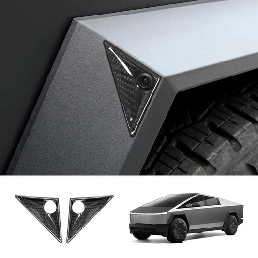 Tesery Cybertruck Front Fender Camera Applique Overlays | Real Carbon Fiber (1 Pair)