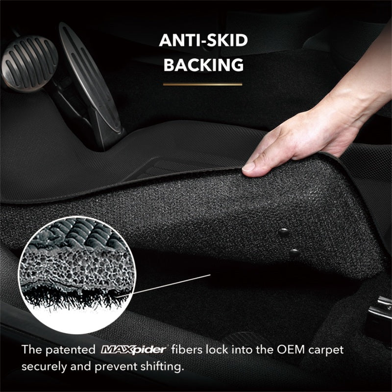 3D MAXpider 2015-2020 Jeep Renegade Kagu 2nd Row Floormats - Black L1JP01321509