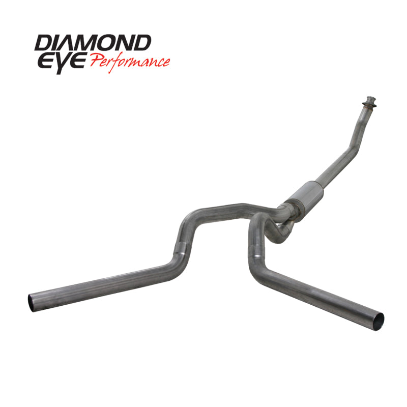 Diamond Eye Kit 4in TB Mflr Rplcment Pipe Dual SS: 94-02 Dodge Cummins 5.9L