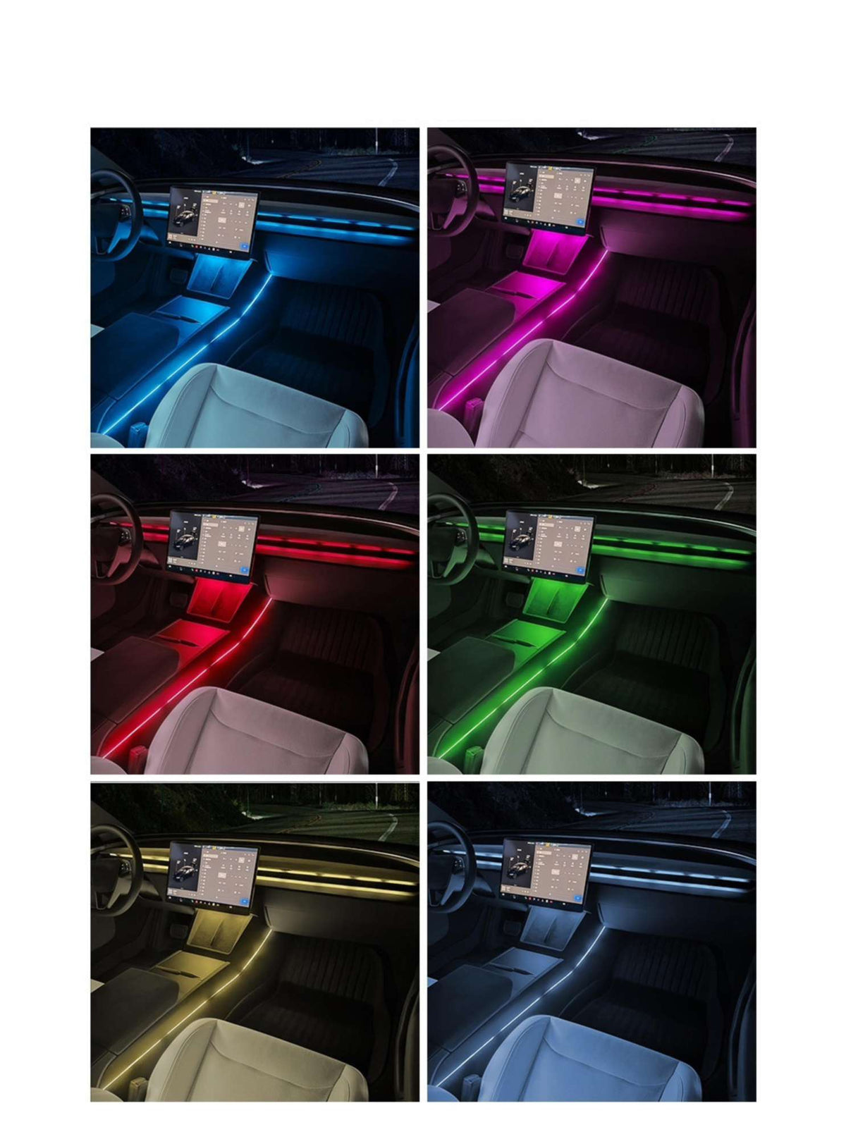 Tesery Dashboard Ambient Light Kits for Model 3 Highland & Model Y Juniper