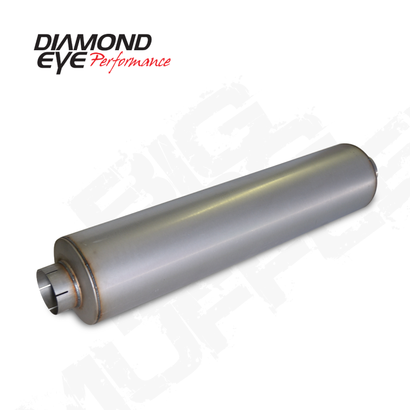 Diamond Eye Mflr Big Dog Quiet Tone 5inID Sgl In/sgl Out 10inDIA X 45in Body 51in Length Baffled AL