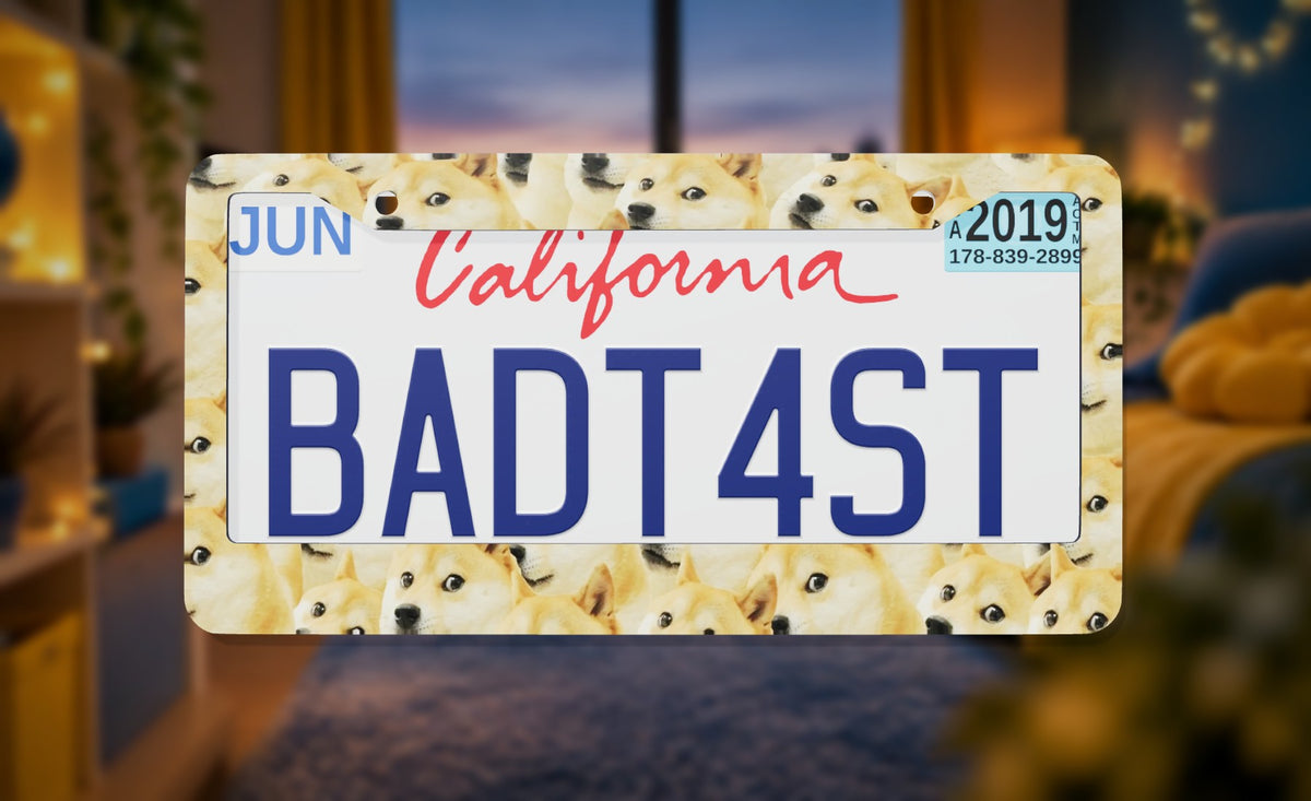 Doge License Plate Frame