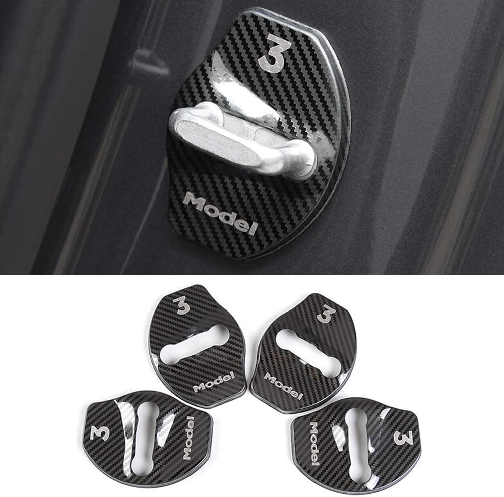 Tesery Door Lock Buckle Cover [4 pcs] for Tesla Model 3 & Model Y
