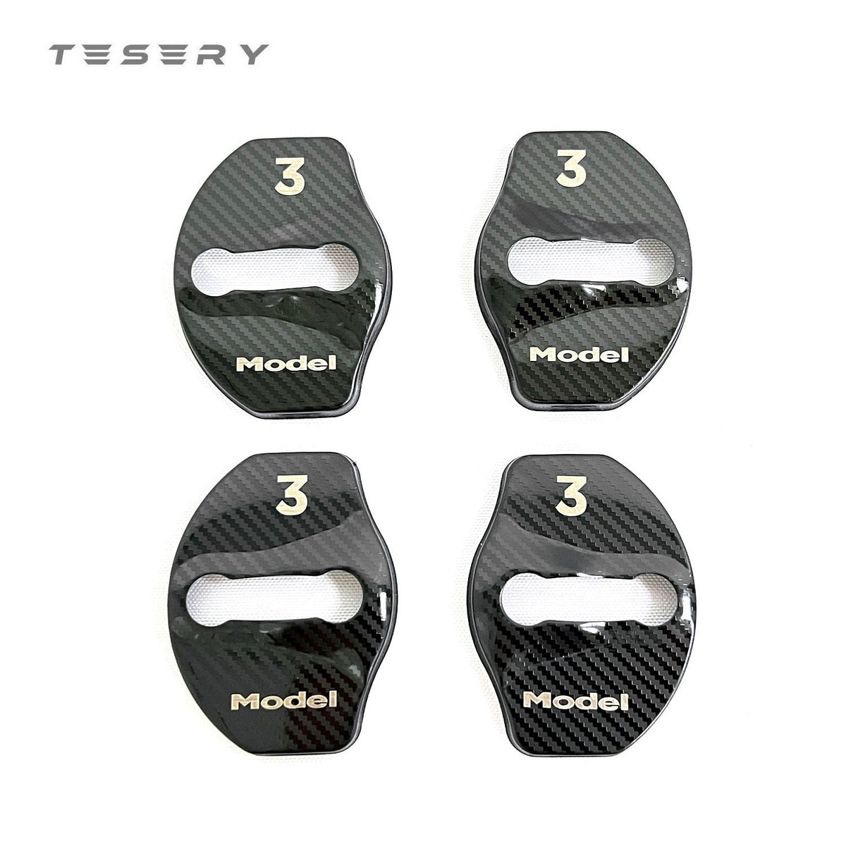 Tesery Door Lock Buckle Cover [4 pcs] for Tesla Model 3 & Model Y