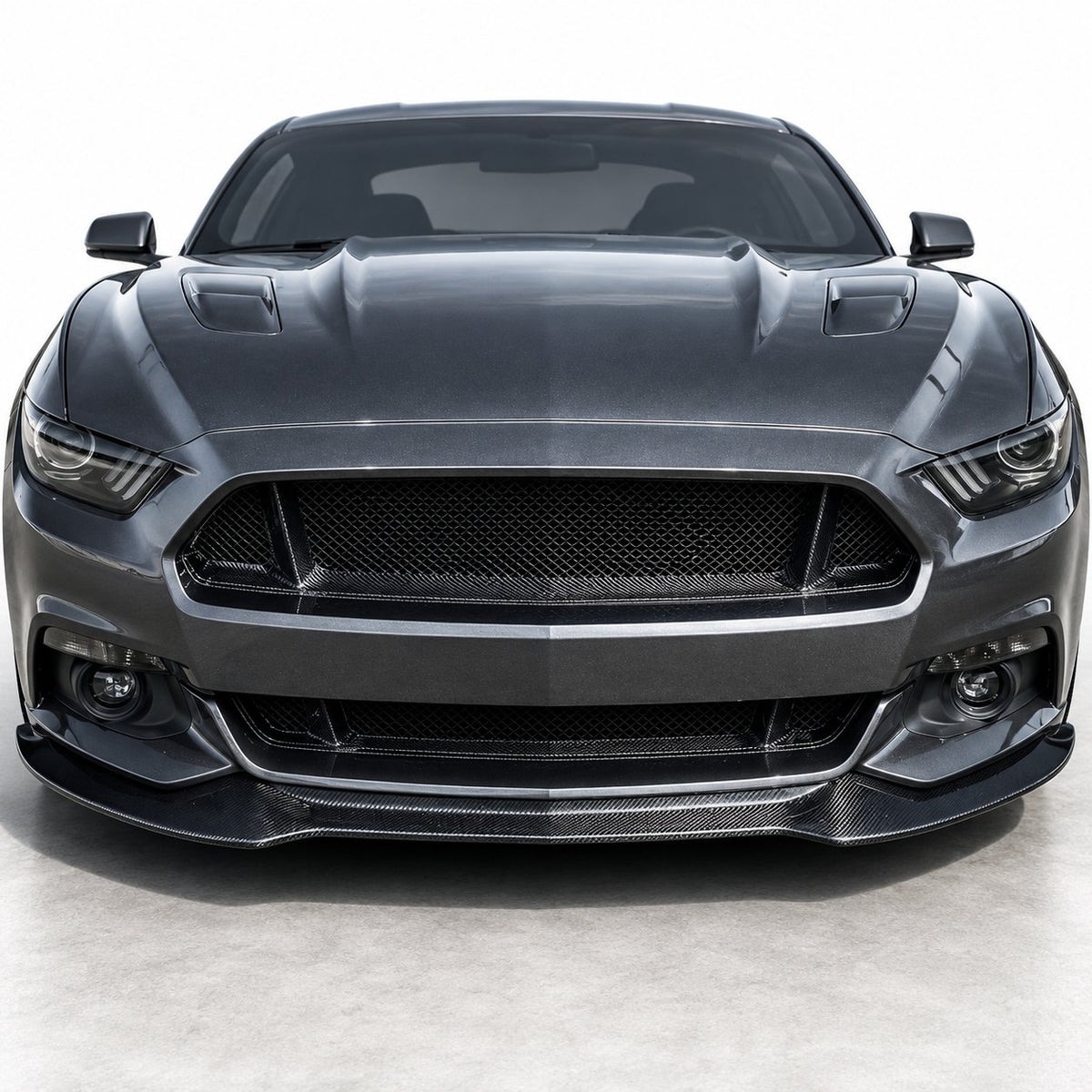 Dry Carbon Fiber Front Grille Trim for Ford Mustang - image 2