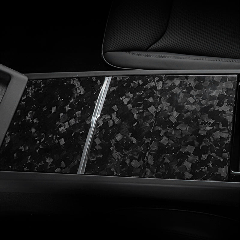 Tesery Dry Carbon Fiber Panel Console Wrap For Model Y Juniper / Model 3 Highland / Model YL