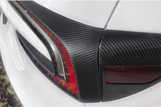 Tesery Dry Carbon Fiber Tail Light Cover for Model 3 Highland (2 pcs)