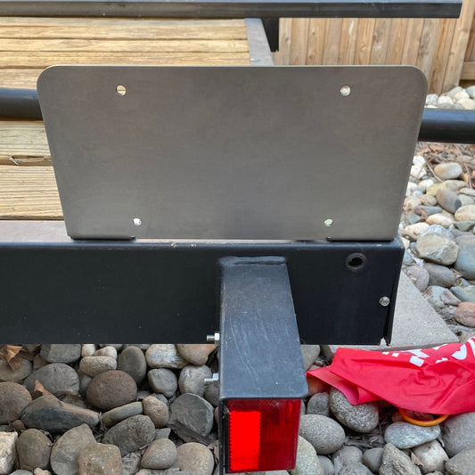 Elevate Metalcraft Bottom Top License Plate Holder Trailer Flatbed RV SEMI Camper Bolt On Heavy Duty Steel