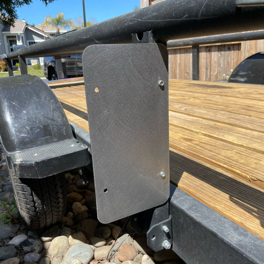 Elevate Metalcraft License Plate Mount Bolt On Flat Heavy Duty Steel Trailer Flatbed RV Camper