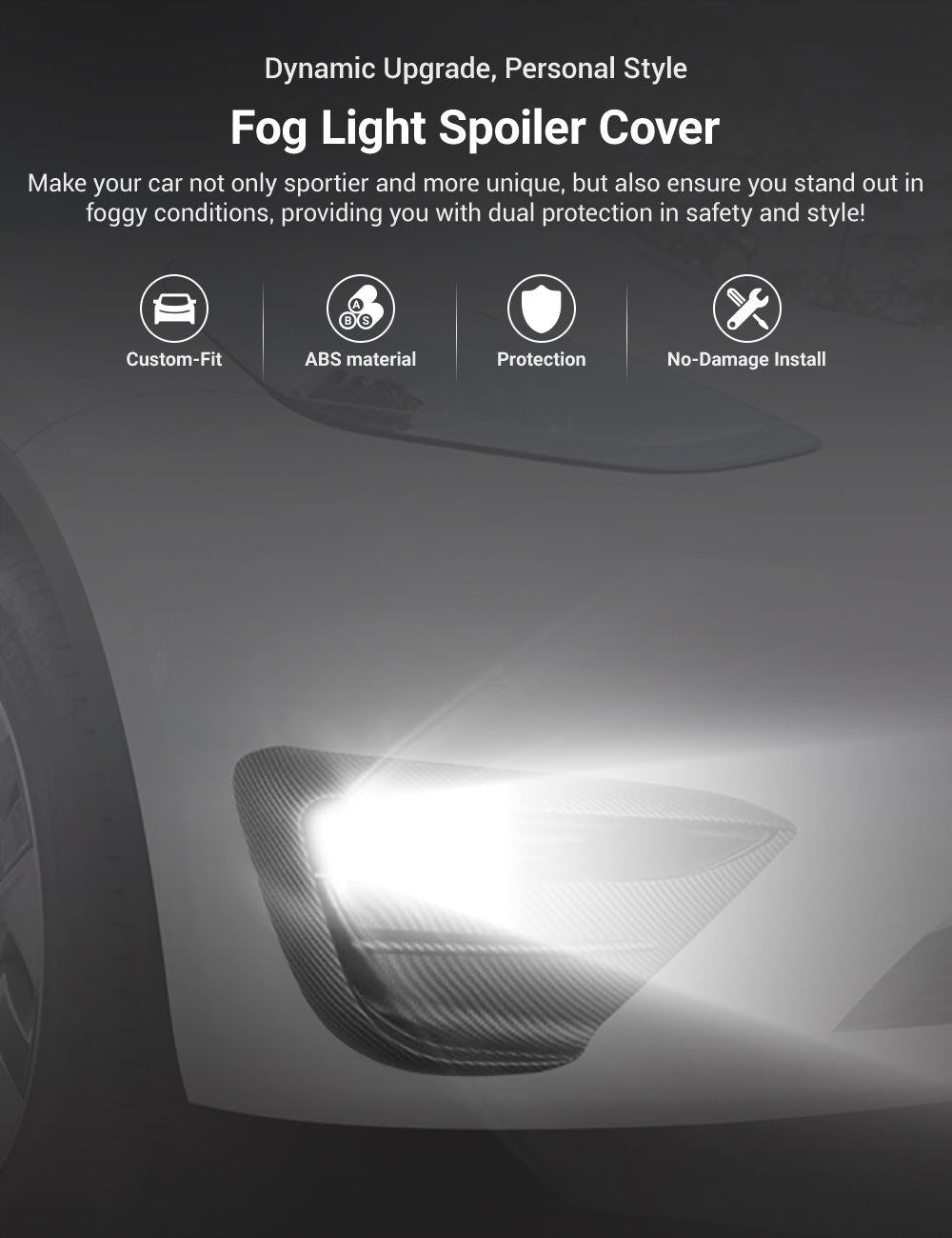 Tesery Fog Light Spoiler cover for Tesla Model Y