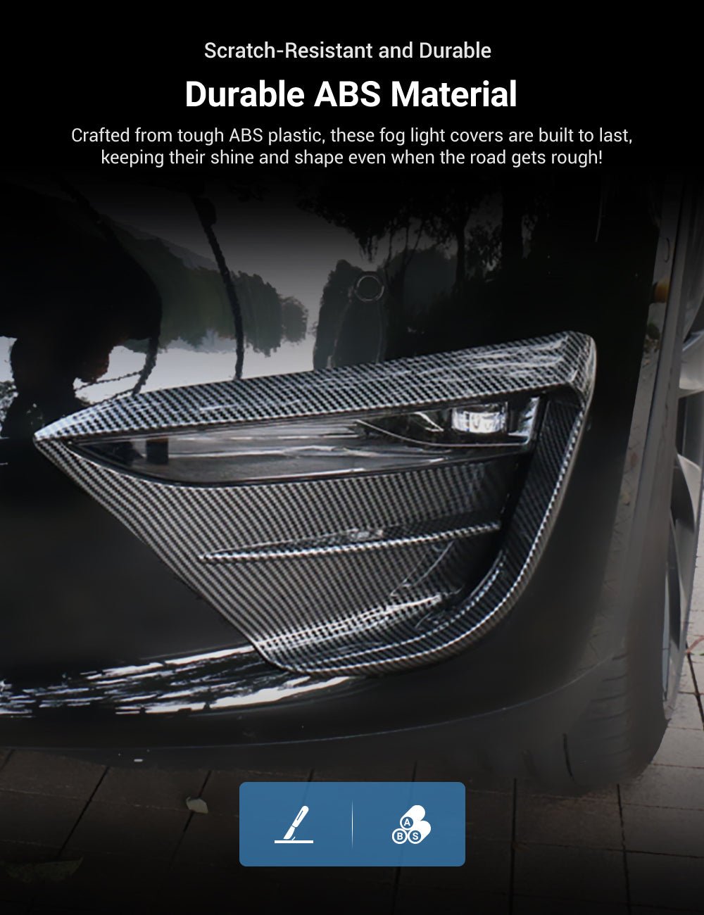 Tesery Fog Light Spoiler cover for Tesla Model Y