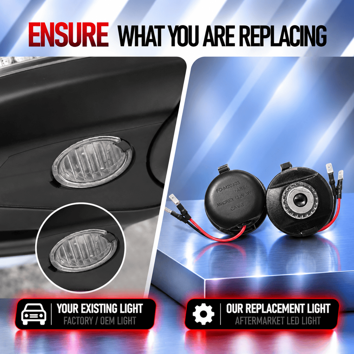 Lincoln MKZ Premium Side Wing Mirror Puddle Lights Various Designs 2014-2015