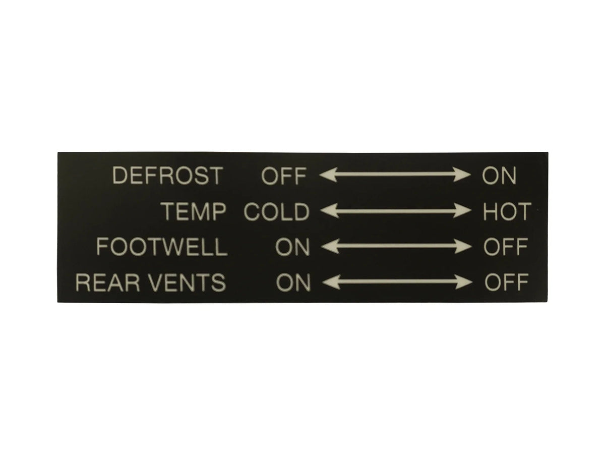 Climate Control Decal [Vanagon]