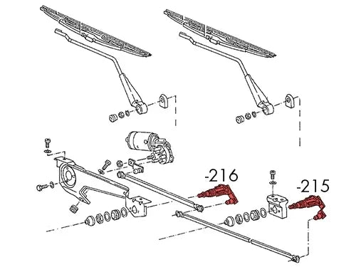Wiper Shaft - Front (Driver or Passenger) [Vanagon]