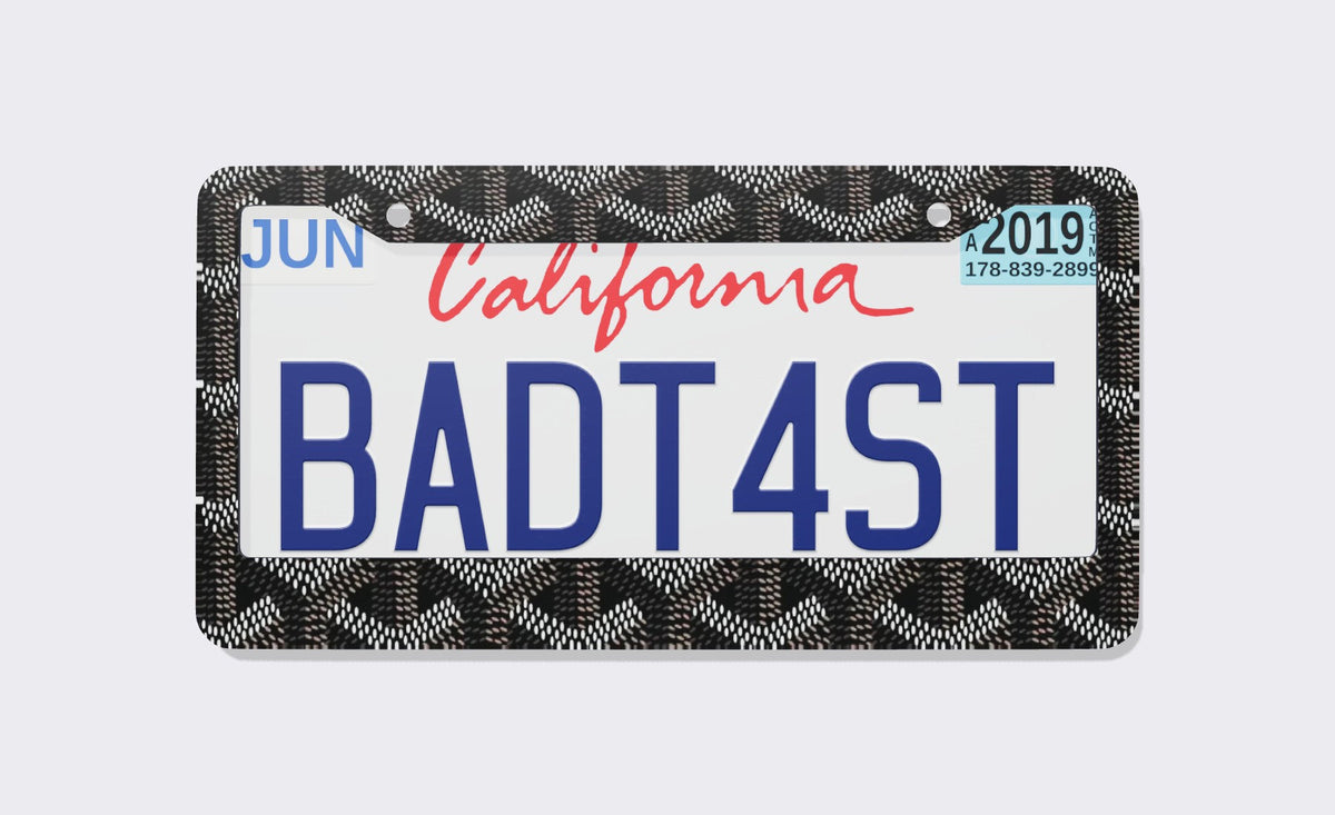 Gd (Black) License Plate Frame