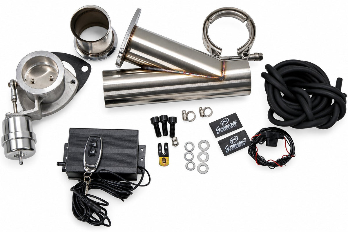 Granatelli 2.5" Vacuum/Pressure-Controlled Exhaust Cutout Kit, Stainless Steel Weld-In – 309625