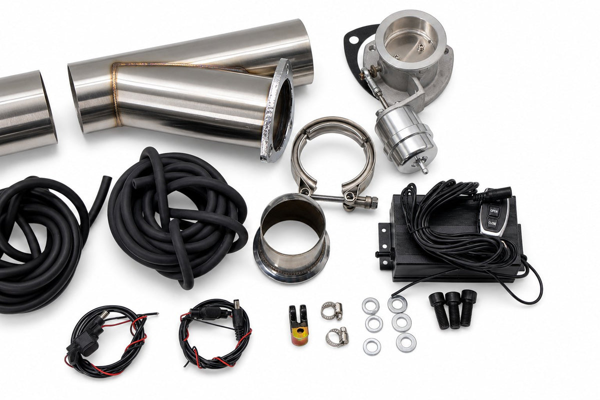 Granatelli Dual 2.5" Vacuum/Pressure-Controlled Exhaust Cutout Kit, Stainless Steel Slip-Fit – 309525K - image 2