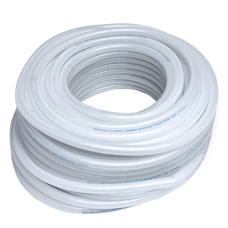 HPS High Temp 5/8" ID (16mm) Reinforced Silicone Heater Hose Clear - 100F