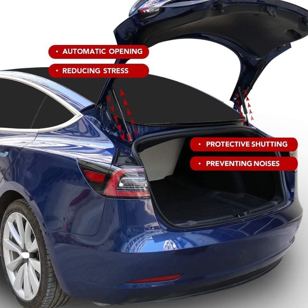 Tesery Hydraulic Trunk Support Rod for Model 3 | Automatic Full-Open | Upgraded Springs | Easy Install