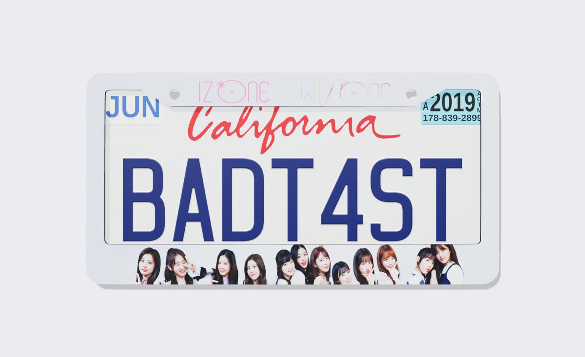 I*Zone Kpop License Plate Frame